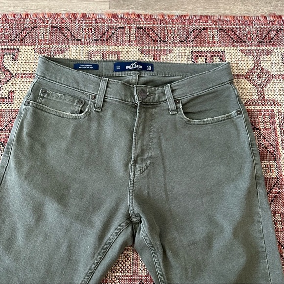 NWOT Hollister Super Skinny Epic Flex Ripped Green Jenas - Picture 4 of 5